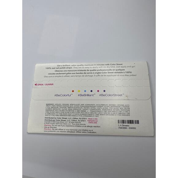 NWT Color Street "L.A. Dreams" Solid Pink Chunky Glitter Nail Strips - Picture 4 of 4